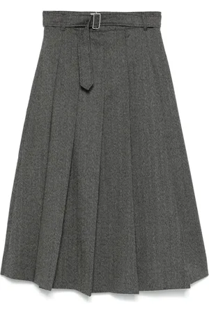 OFFICINE GENERALE Kjol, Dam, M, Herringbone Ull Blazer Mörkgrå/Ljusgrå