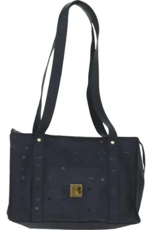 MCM Pre-owned, Dam, ONE Size, Pre-owned Canvas axelremsvskor