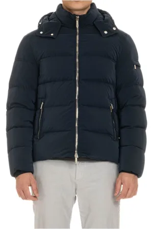 MOORER Jacka, Herr, XL, Polyester, Blå Bomberjacka Brett-Os Stil
