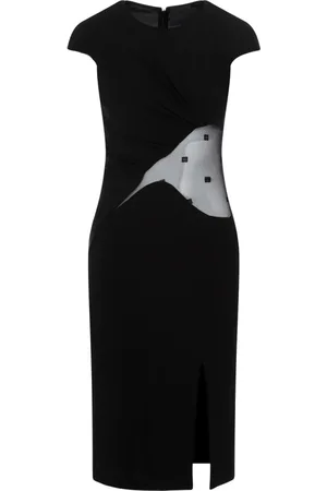 Givenchy Klänning, Dam, S, Svart Draperad Klänning Elegant Chic