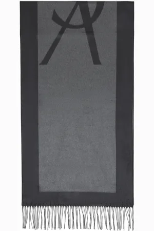 Saint Laurent Accessoarer, Herr, ONE Size, Grå Sidenscarf Elegant Stil
