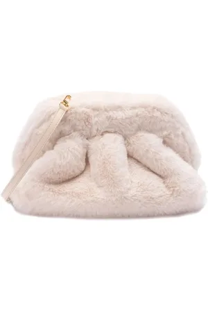 THEMOIRÈ Väska, Dam, ONE Size, Vit faux-fur axelväska med magnetisk stängning