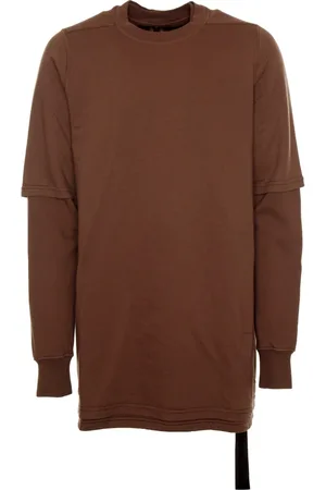 Rick Owens Topp, Herr, M, Bomull, Oversized Sweatshirt med fastsydd T-shirt