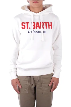 MC2 SAINT BARTH Sweatshirts & Hoodies, Herr, L, Bomull, Logo Front Pocket Hoodie Sweaters