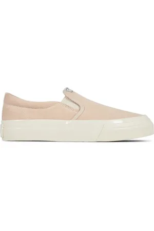 JUNYA WATANABE Skor, Herr, 42 EU, Läder, Vita Slip-On Sneakers Logo Gummi