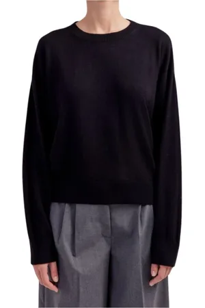 FILIPPO DE LAURENTIIS Stickade tröjor & koftor, Dam, M, Merino Cashmere Silk Rund Hals Tröja
