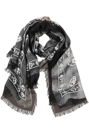 Alexander McQueen Accessoarer, Herr, ONE Size, Svart Halsduk med Trompe L