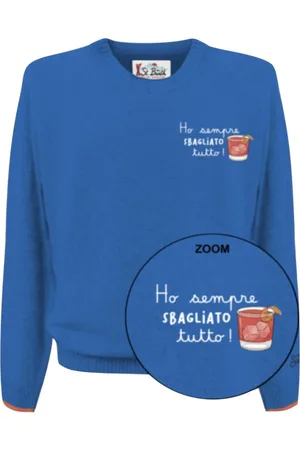 MC2 SAINT BARTH Stickade tröjor & koftor, Herr, S, Herr Rundhalsad Pullover Stiligt Design