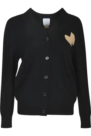 Patou Stickade tröjor & koftor, Dam, L, Svart Sweater Kollektion