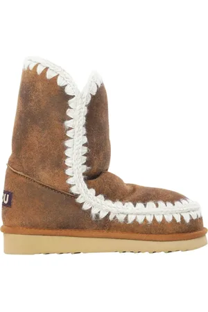Mou Skor, Dam, 36 EU, Vintage Sheepskin Brun Vinterstövlar