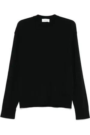 LANEUS Stickade tröjor & koftor, Herr, XL, Rund Hals Ull Jumper - Svart