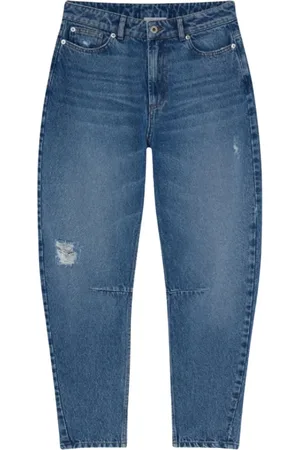 Halfboy Jeans, Dam, W27, Denim, Ljusblå Denim Bananben Jeans