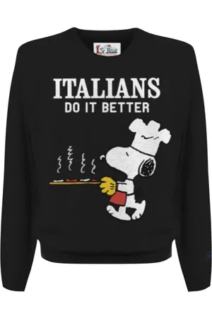 MC2 SAINT BARTH Stickade tröjor & koftor, Herr, S, Snoopy Rund Hals Pullover