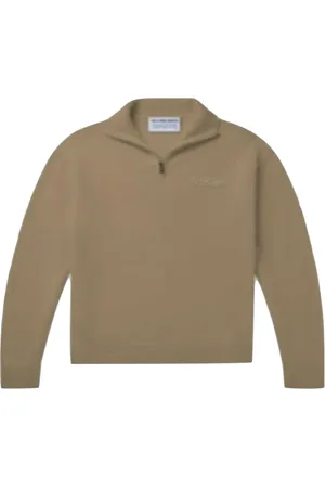 MC2 SAINT BARTH Stickade tröjor & koftor, Herr, M, Lambswool Half-Zip Tröja för Män