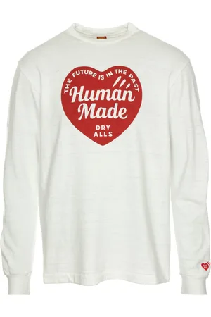 HUMAN MADE Topp, Herr, M, Rundad Hals långärmad med Tryck