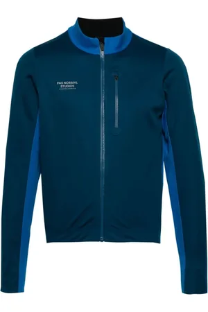 Pas Normal Studios Sweatshirts & Hoodies, Herr, S, Blå Isolerad Färgblock Jacka