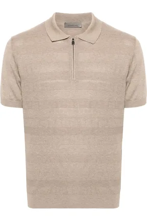 corneliani Topp, Herr, XL, Bomull, Avslappnad Silk Bomull Polo Skjorta