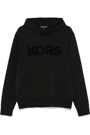 Michael Kors Sweatshirts & Hoodies, Herr, 2Xl, Bomull, Logotyp Huvtröja i Svart