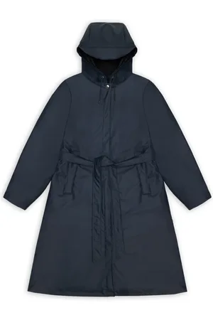 Rains Jacka, Dam, XL, Polyester, Marinblå A-Line Regnjacka
