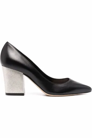 Sergio Rossi Skor, Dam, 36 1/2 EU, Läder, Elegant Svart Läder Mitten Häl Pumps