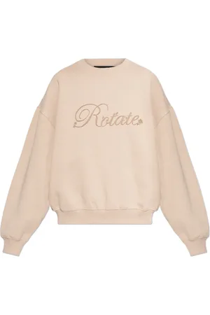 ROTATE Sweatshirts & Hoodies, Dam, S, Bomull, Sweatshirt med logotyp