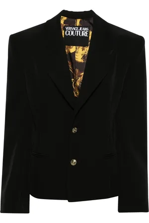 VERSACE Jacka, Dam, S, Polyester, Svart Lace-Up Blazer