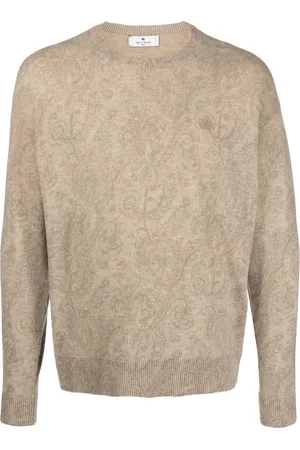 Etro Stickade tröjor & koftor, Herr, 2Xl, Elegant Ulltröja