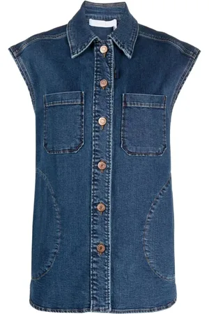 See by Chloé Jacka, Dam, M, Denim, Blå Denim Casual Vest