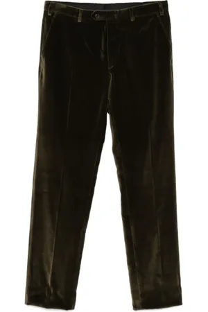BRIONI Byxor, Herr, XL, Bomull, Grön Velour Bomullsblandning Byxor