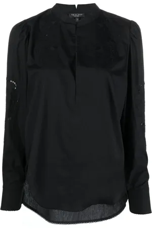 RAG&BONE Blusar & Skjortor , Dam, S, Bomull, Svart Bomull Avslappnad Blus