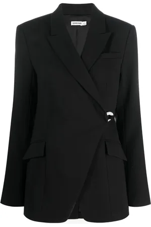 Simkhai Jacka, Dam, XL, Polyester, Elegant Svart Blazer