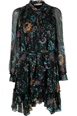 ULLA JOHNSON Klänning, Dam, XS, Polyester, Silkesminiklänning i Multifärg