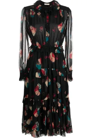 ULLA JOHNSON Klänning, Dam, XL, Elegant Vit Silk Midi Klänning