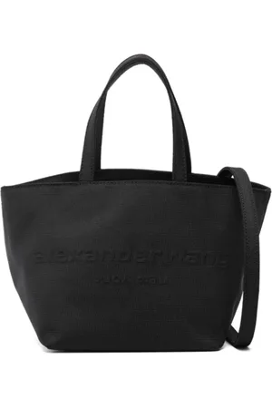 Alexander Wang Väska, Dam, ONE Size, Svart canvas axelväska med logotyp