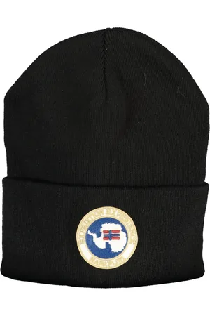 Napapijri Accessoarer, Herr, ONE Size, Svart herrbeanie med logotyp