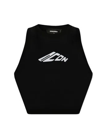 Dsquared2 Topp, Dam, XS, Bomull, Ärmlös Cropped Top