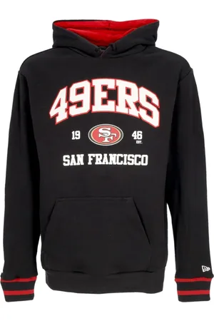 New Era Sweatshirts & Hoodies, Herr, L, Bomull, San Francisco 49ers Oversized Hoodie Svart/Röd