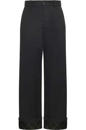 Burberry Byxor, Herr, M, Bomull, Svarta snickarbyxor med logotyp
