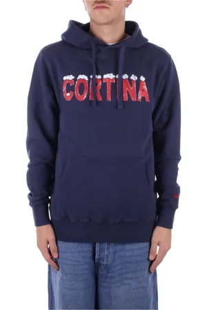 MC2 SAINT BARTH Sweatshirts & Hoodies, Herr, S, Bomull, Röd Logotröja med Sidoficka