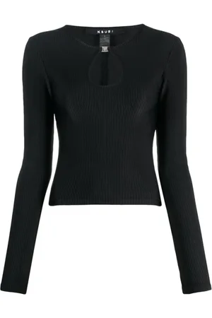 KSUBI Topp, Dam, S, Nylon, Svart nyckelhålströja topp