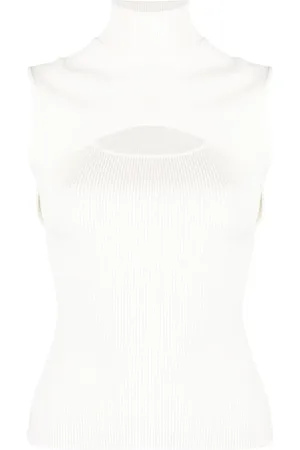 Simkhai Topp, Dam, L, Nylon, Turtleneck Cut Out Blouse