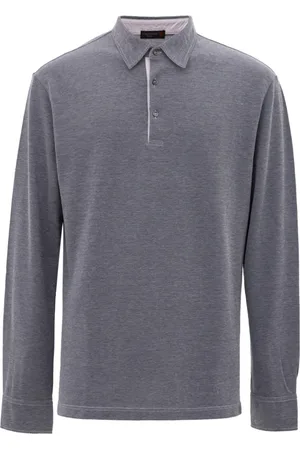 corneliani Topp, Herr, L, Blå långärmad polotröja