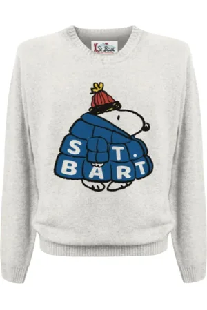 MC2 SAINT BARTH Stickade tröjor & koftor, Herr, L, Snoopy Crew Neck Pullover