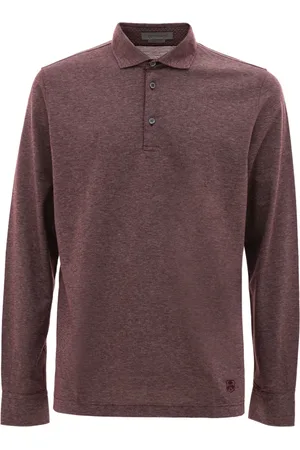 corneliani Topp, Herr, L, Lila långärmad polotröja