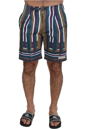 Dolce & Gabbana Shorts, Herr, XS, Bomull, Multifärgade Chino Shorts - Regular Fit