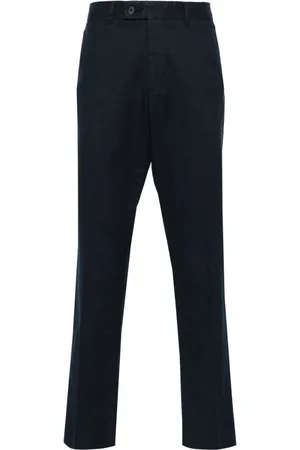 J Lindeberg Byxor, Herr, 2Xl, Linne, Blå Linne Stretch Casual Byxor