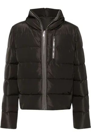 Rick Owens Jacka, Herr, L, Nylon, Grå dunjacka med huva