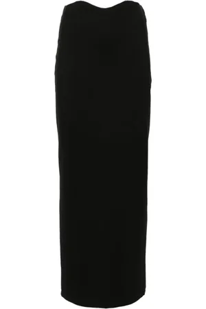 Staud Kjol, Dam, S, Svart Jerseykjol Scallop Midja