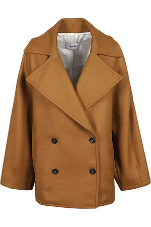 Mauro Grifoni Jacka, Dam, XS, Kort beige ullkappa