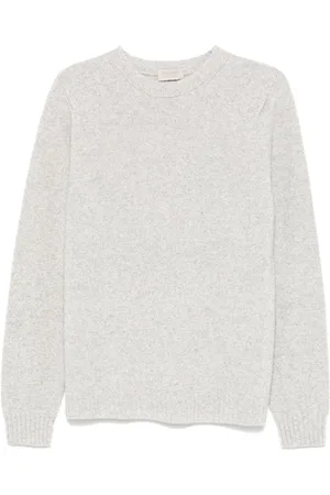 JOHN SMEDLEY Stickade tröjor & koftor, Herr, M, Kashmir, Vit Ull-Kashmirtröja